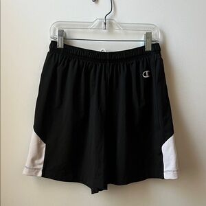 Champion Women's Black Shorts with White Accents